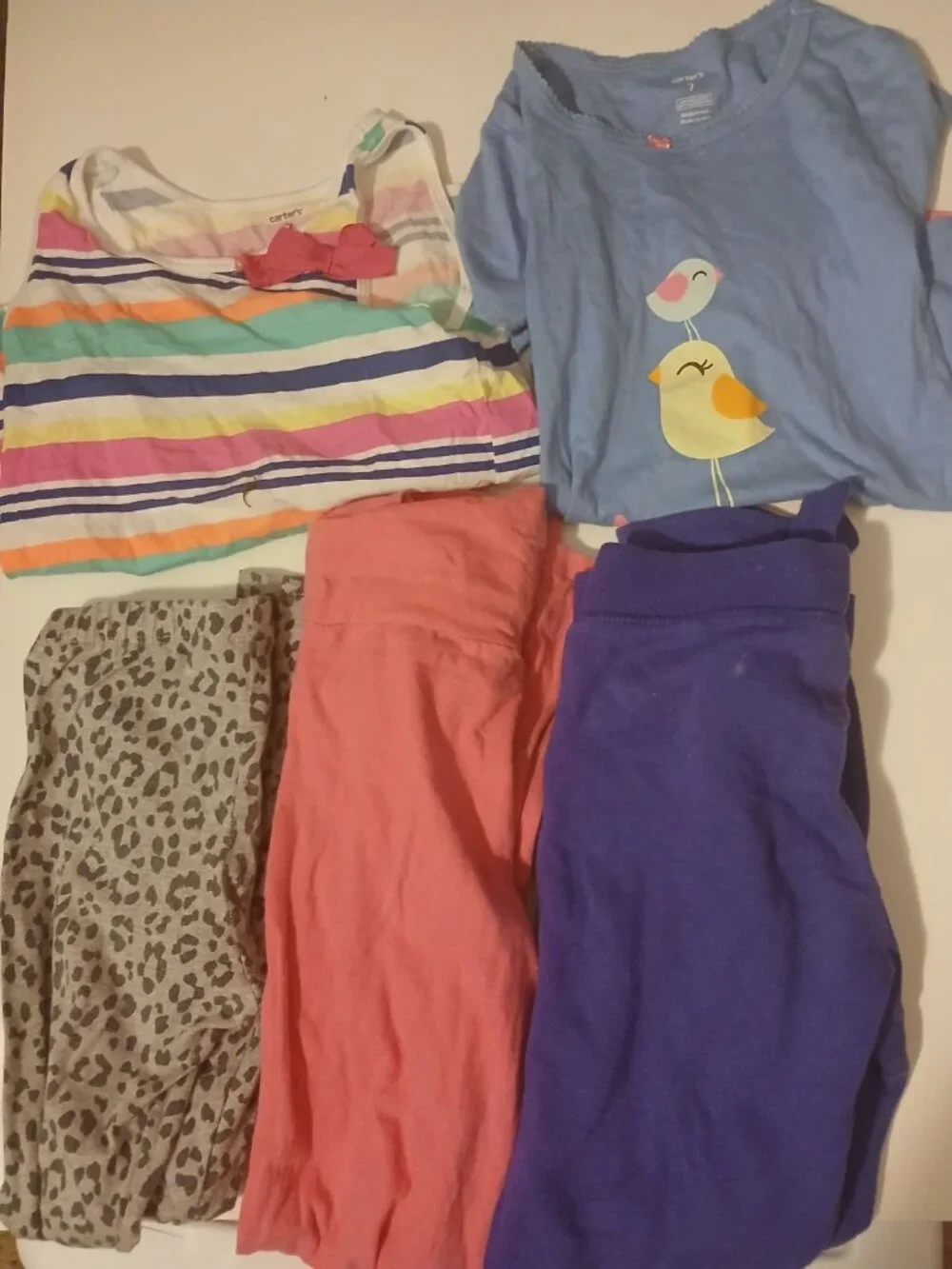 Girls Size 7 Clothes Lot Pants and Shirts